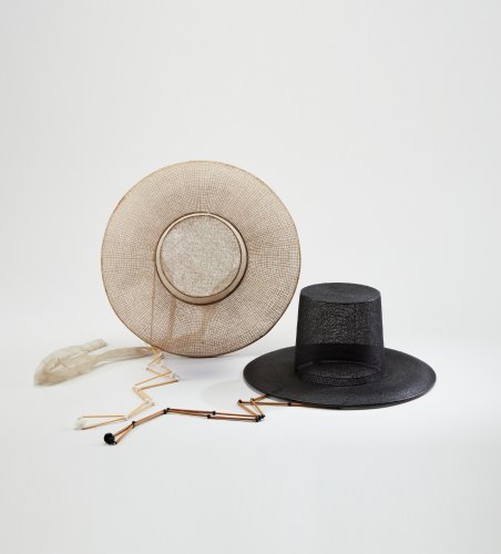 Men’s Horsehair Hat & White Mourning Hat
                                    Early 20th Century